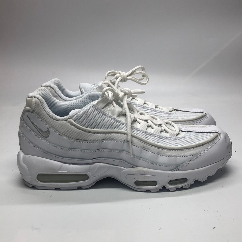 Mens Nike AirMax 95 Essential White CT1268-100 USED Size 10 - Picture 2 of 12